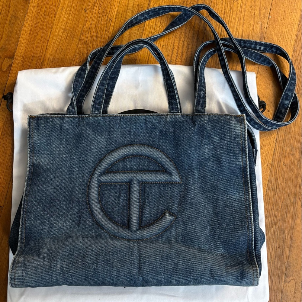 Telfar Denim Shopping Bag Medium